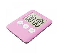 Minuteur numérique de cuisine et chronomètre avec grand écran, chiffres de fonctionnement simple, alarme forte pour la cuisine et sonde de température dans la salle de classe pour cuisiner (rose