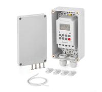Minuteur numérique électronique à écran LCD, interrupteur de minuterie numérique 99 cycles par jour ON OFF 230V CA 30A IP65 étanche (A)