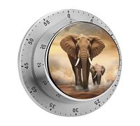 Minuteur numérique éléphant et bébé éléphant, minuteur de cuisine numérique pour la cuisine, les œufs, la salle de classe, pour enseignant, compte à rebours magnétique pour exercice, étude, four