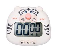 Minuteur numérique for Animaux, Compte à rebours avec lumière Clignotante et Alarme sonore, minuteur de Cuisine Facile Utiliser for la, Enfants(White Tiger)