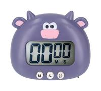 Minuteur numérique for Animaux, Compte à rebours avec lumière Clignotante et Alarme sonore, minuteur de Cuisine Facile Utiliser for la, Enfants(Purple Cow)