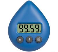 Minuteur numérique magnétique en forme de gouttes d'eau, compte à rebours de 99 minutes, cuisine, école, bureau, plastique ABS, réutilisable, 8 x 6,5 x 2,5 cm (bleu)