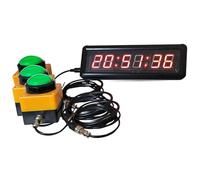 Minuteur numérique mural avec affichage LED, fonctions multiples pour la minuterie, compte à rebours, chronomètre, alarme, idéal pour les courses de vitesse et les compétitions de débat