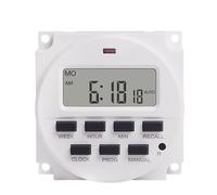 Minuteur Numérique Programmable Grand écran LCD minuterie 6 V 9 V 12 V 24 V DC AC 7 Jours hebdomadaire Programmable minuterie Relais contrôle for lumière LED ou Application Solaire (Size : 12V DCAC)