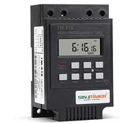 Minuteur numérique programmable TM616 - Prise de minuterie électrique numérique avec écran LCD - 24 heures/7 jours par semaine - Programmable - Noir - 12 V
