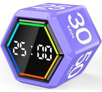 Minuteur Pomodoro 3/5/10/25/30/50 Min, Visuel Timer Rotatif pour Enfants | Barre Visuelle Colorée, Vibration/Silencieux/Sonore, USB Rechargeable, pour TDAH, Adultes, Étude, Travail uisine