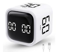 Minuteur Pomodoro, Cube Timer, Minuteur de Productivité avec Comptes à Rebours 5/10/30/60 Min, Muet, Vibration et Son, minuteur Rechargeable pour Études, Bureau, TDAH