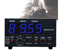 Minuteur professionnel pour salle de sport - Grand écran de boxe, son réglable, temps d'entraînement et répétitions de vélo, idéal pour Muay Thai, boxe, taekwondo et karaté