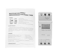 Minuteur Programmable Électrique 16A 8 Interrupteurs Quotidiens, Relais Numérique LCD, AC220V - Économie d’Énergie, Batterie de Secours Intégrée, Usage Intérieur Extérieur (DC12V)