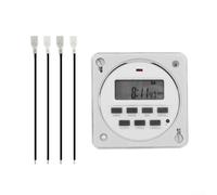 Minuteur programmable pour appareils électriques 16 programmes marche/arrêt quotidiens avec batterie de secours et écran LCD facile à lire (110 V)