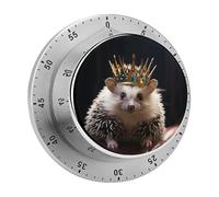 Minuteur Rond Multifonction à Motif hérisson avec Couronne