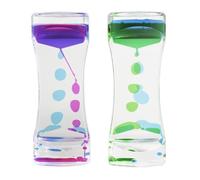 Minuteur Sensoriel Liquide,2 PCS Bouteille Sensorielle et Sablier Liquide Minuteur avec Bulles Jouet Anti-Stress Sensoriel pour Enfants Adultes Autisme et Besoins Spéciaux Détente