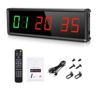 Minuteur Sport Timer Fitness D'intervalle Mural Télécommande Chronomètre Compte à Rebours Tabata EMOM MMA (Vert/Rouge, 27x8.5cm)