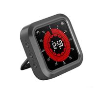 Minuteur visuel avec écran VA clair, programmable jusqu'à 12 h 59 m, volume d'alarme réglable 75-95 dB, outil de gestion du temps pour étudiants, enfants, cuisine, étude, blanc (noir)