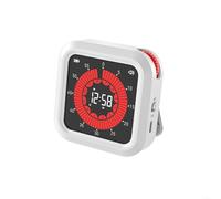 Minuteur visuel avec écran VA clair, programmable jusqu'à 12 h 59 m, volume d'alarme réglable 75-95 dB, outil de gestion du temps pour étudiants, enfants, cuisine, étude, blanc