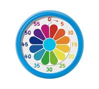Minuteur visuel circulaire non numérique avec motif arc-en-ciel - Outil de gestion du temps pour l'école primaire - Fonction exécutive - Développement des compétences - Fonctionnement facile pour
