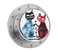 Minuteur visuel compte à rebours simple dessin de chat rappel imprimé convient pour bureau horloge mécanique pas besoin de pile nécessaire étude, travail, cuisine, fitness