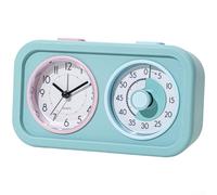 Minuteur visuel de 60 minutes, compte à rebours numérique silencieux pour enfants et adultes avec alertes sonores/lumière LED/vibrations pour apprentissage, travail, cuisine (bleu menthe)