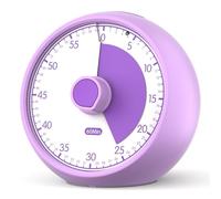 Minuteur Visuel Enfant 60 Min - Timer Compte à Rebours Silencieux avec Alarme, Outil de Concentration TDAH/Autisme pour Gestion Temps Devoirs, Tâches & Cuisine (Purple)