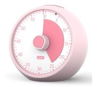 Minuteur Visuel Enfant 60 Min - Timer Compte à Rebours Silencieux avec Alarme, Outil de Concentration TDAH/Autisme pour Gestion Temps Devoirs, Tâches & Cuisine (Pink)
