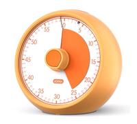 Minuteur Visuel Enfant 60 Min - Timer Compte à Rebours Silencieux avec Alarme, Outil de Concentration TDAH/Autisme pour Gestion Temps Devoirs, Tâches & Cuisine (Orange)