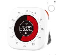 Minuteur Visuel/Minuteur à Décompte de 60 Minutes numérique Timer/Silencieux Outil de Gestion du Temps pour Cuisine, Salle de Classe, Réunions, Enfants et Adultes