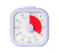 Minuteur visuel pour enfants - Horloge compte à rebours adaptée aux enfants avec écran coloré, fonction d'alarme et design portable pour la gestion du temps à la maison ou à l'école (violet)