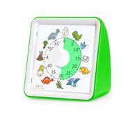 Minuteur visuel pour enfants, tout-petits, autisme, TDAH et salle de classe préscolaire - Compte à rebours silencieux pour animaux - 60 minutes de productivité et de gestion du temps (dinosaure)