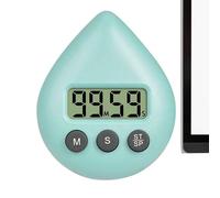 Minuteurs de cuisine pour la cuisine, étanches, petits minuteurs numériques | Dispositif de synchronisation compact à ventouse avec écran LCD pour cuisine, douche, salle de classe, travail