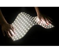 Minxue Lot de 4 feuilles de rétroéclairage LED souples 36 W 6000 K blanc rétroéclairé flexible découpable 48 x 24 cm pour comptoir translucide d'intérieur