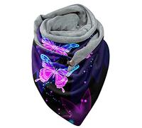 MINYA Foulards Châles Écharpe Triangle en Écharpe rétro imprimé pour Femme Écharpe Turban Bouton Doux Wrap Décontracté Écharpes