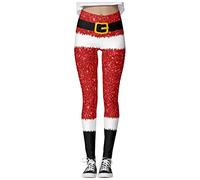 MINYA MINYING Femmes Leggings Pantalons de Noël Imprimé Peach Hip Pantalon Haut Élastique Épais Belle Yoga Serré Sport Jogging Legging Femmes, 20-blanc, XL, (MINYA)