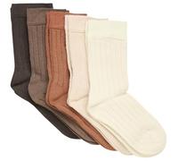 MINYMO Ankle Sock-Bamboo (5-Pack) Chaussettes en Viscose de Bambou, Cocoa Brown, 27 Enfants Unisexes
