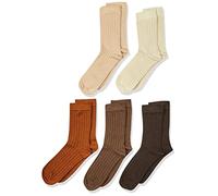 MINYMO Ankle sock - bamboo (5-pack), Chaussettes en viscose de bambou Enfants unisexes, Cocoa Brown, 35 8