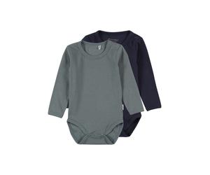 MINYMO Barboteuse / body bleu marine / bleu-gris, Taille 74
