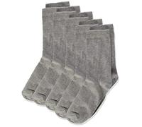 Minymo Fille 5er Pack Ankel Socken Chaussettes Not Applicable, Gris (Light Grey Mélange 130), 31-34 (Taille fabricant: 31)