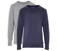 Minymo - Kid's Basic 34 -T-shirt L/S (2-pack) - Haut à manches longues - 140 - dark navy