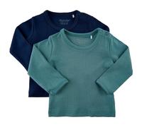 Minymo - Kid's Blouse L/S (2-Pack) - Haut à manches longues - 62 - goblin blue