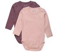 Minymo - Kid's Body L/S (2-Pack) - Sous-vêtement - 74 - misty rose