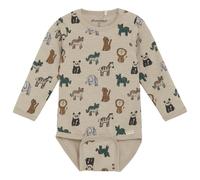 Minymo - Kid's Body L/S AOP - Sous-vêtement - 74 - oxford tan