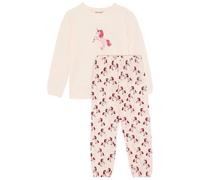 Minymo - Kid's Pyjamas L/S Set AOP 124271 - Sous-vêtement - 110 - white swan