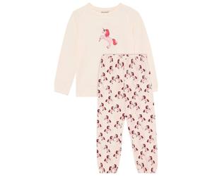 Minymo - Kid's Pyjamas L/S Set AOP 124271 - Sous-vêtement - 122 - white swan