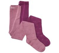 Minymo - Kid's Stockings with Pattern 2-Pack - Collants - 140/146 - mauve orchid