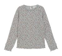 Minymo - Kid's T-Shirt L/S AOP Rib - Haut à manches longues - 122 - puritan grey
