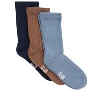 Minymo - Kid's Wool Socks Rib 3-Pack - Chaussettes multifonctions - EU 15-18 - dark navy