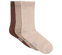 Minymo - Kid's Wool Socks Rib 3-Pack - Chaussettes multifonctions - EU 15-18 - silver mink melange
