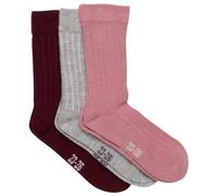 Minymo - Kid's Wool Socks Rib 3-Pack - Chaussettes multifonctions - EU 27-30 - burnished lilac