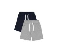 MINYMO Pantalon ' MIBoys 2er-Pack ' bleu foncé / gris, Taille 140