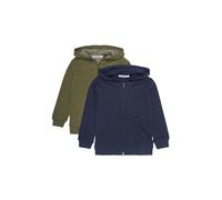 MINYMO Veste de survêtement bleu foncé / vert chiné, Taille 152
