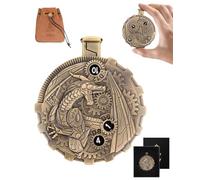MinZerTRPG Jeu de dés de roulette 3.0 - Dés spinner dragon steampunk pour DND | Jeu de dés de RPG 7 en 1 en métal avec pochette | Gadget EDC pour les gobelins de dés, DM et ingénieurs fantastiques